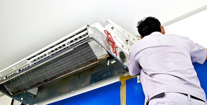 installing, cleaning-air conditioner